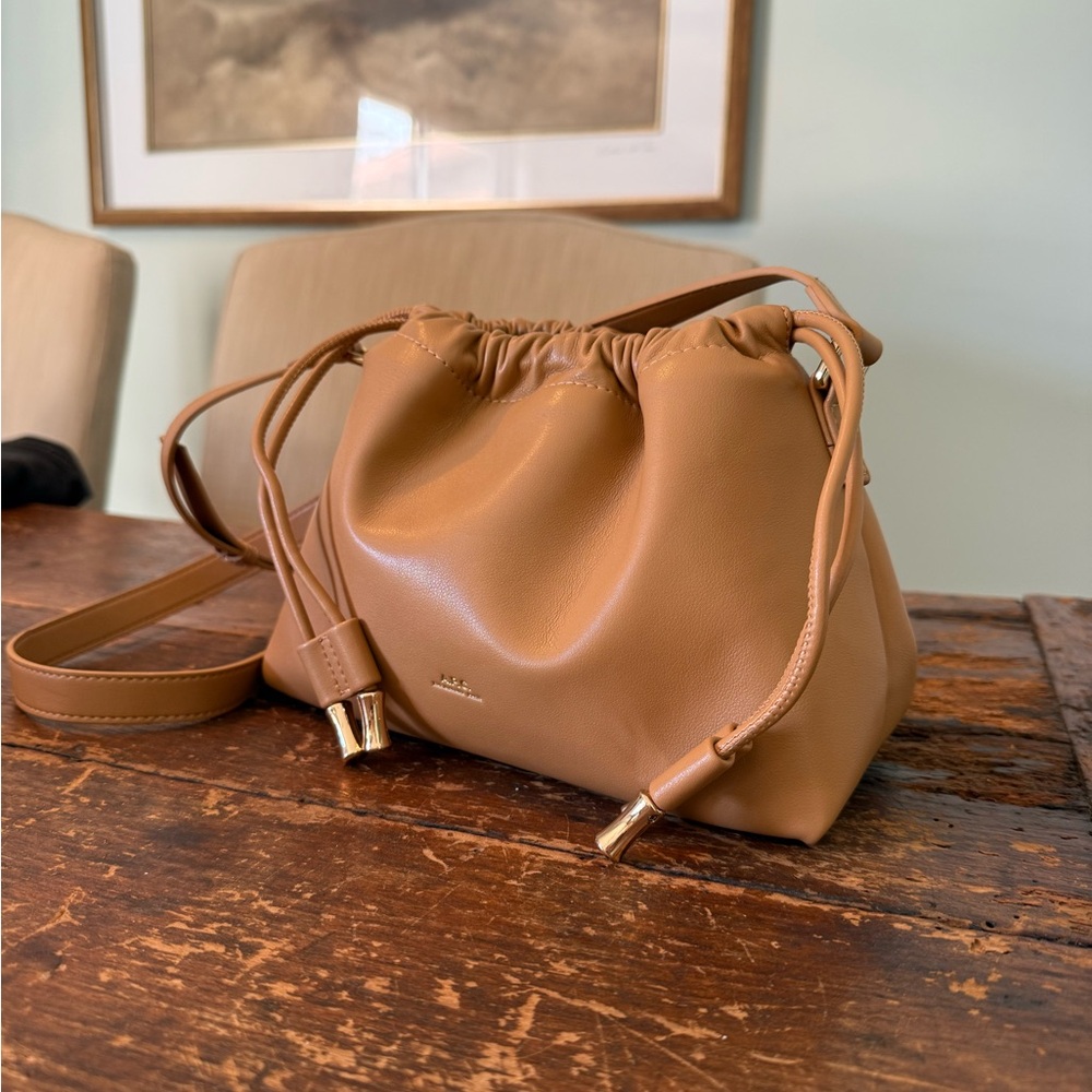 APC Mini Ninon bag in tan, brown leather - sold out in store!